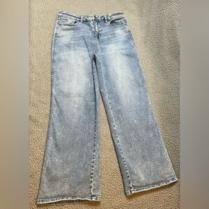 Flag & Anthem High Rise Wide Leg Denim Jeans Women’s Size 12/31 Light Wash Jeans